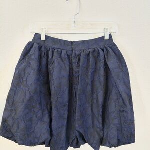 Aqua Navy Textured Mini Skirt